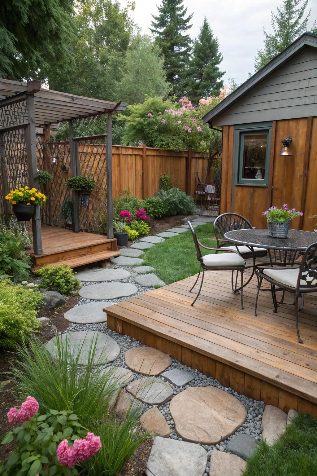 An assorted blending of materials infusing intrigue and feel.