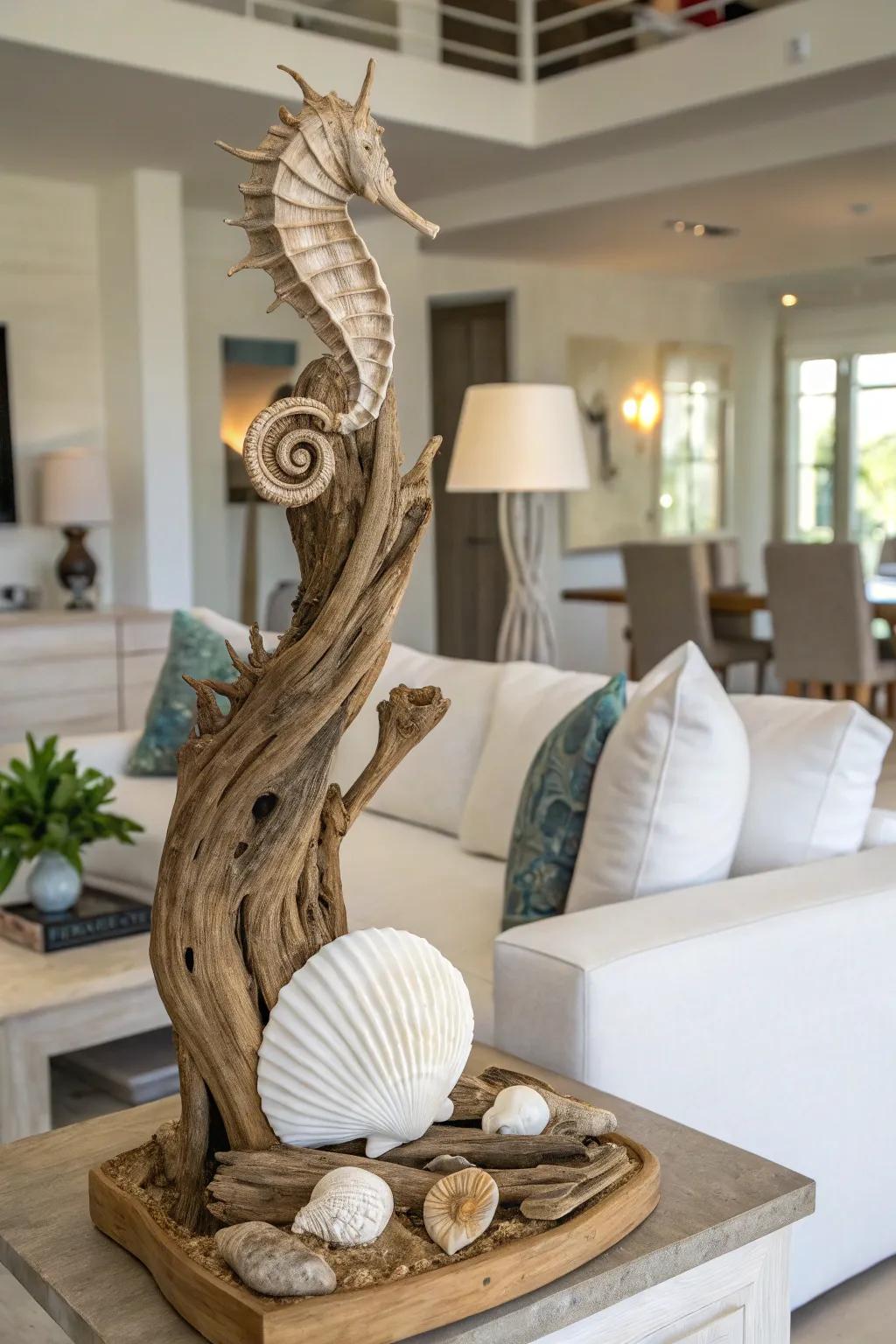Capture attention through a chic coastal carving.