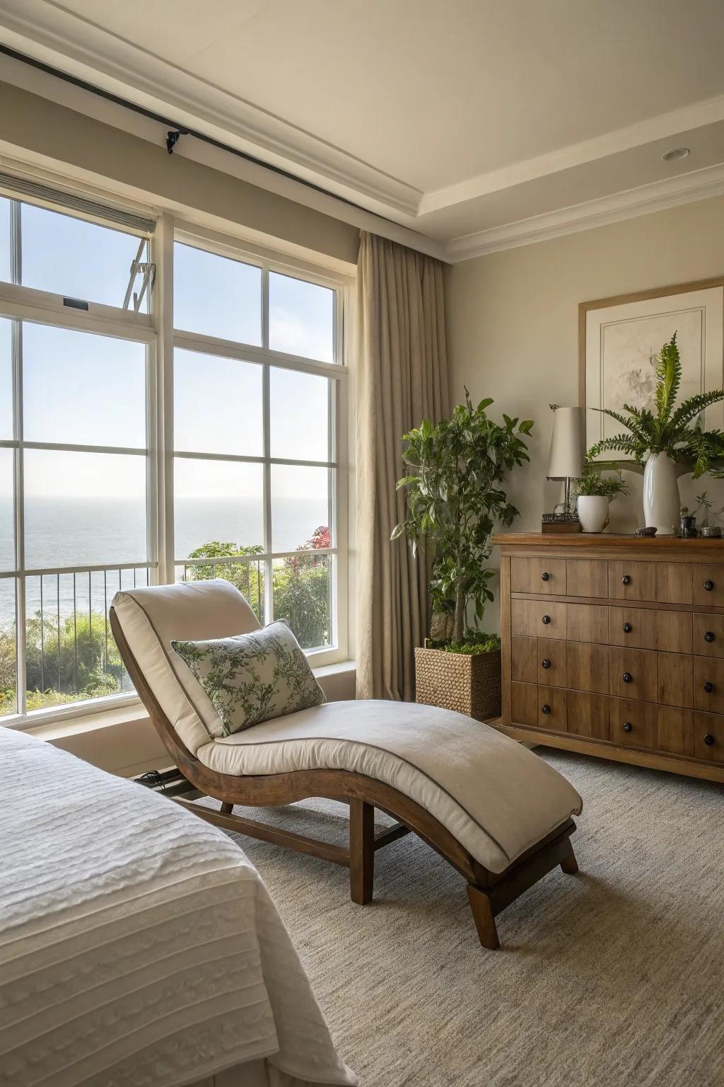 Lounge chairs offer a spacious seating option, perfect for stretching out and enjoying moments of relaxation.
