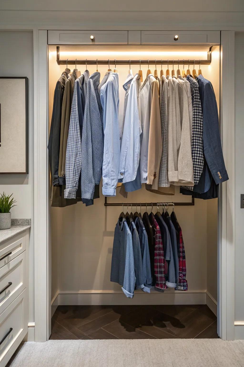 Concealed rods offer a sleek, streamlined look that emphasizes minimalism and design.