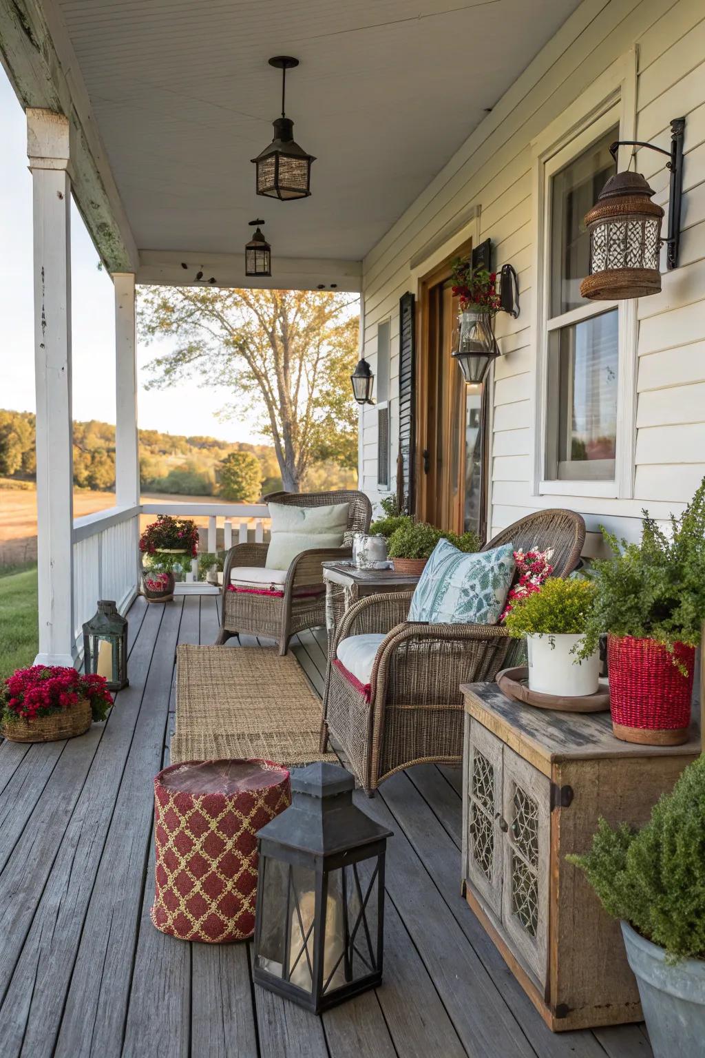 An eclectic mix of styles makes your porch uniquely yours.