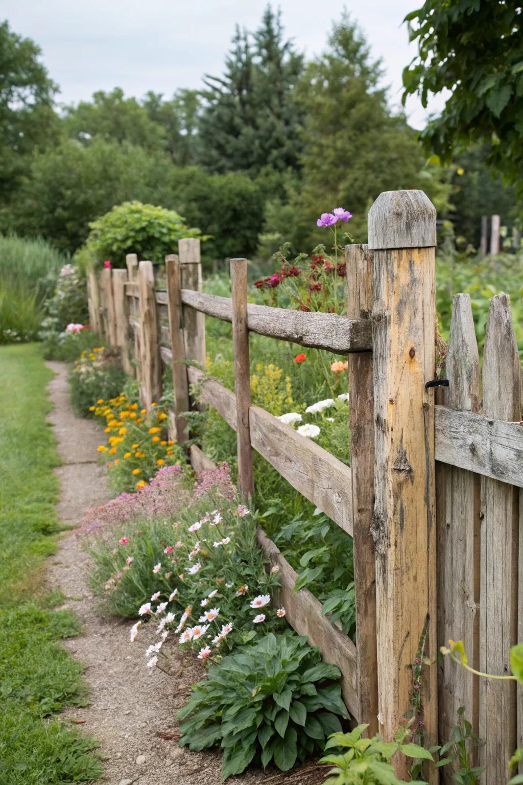 Reprocessed timber barriers proffer singular character and sustainability.