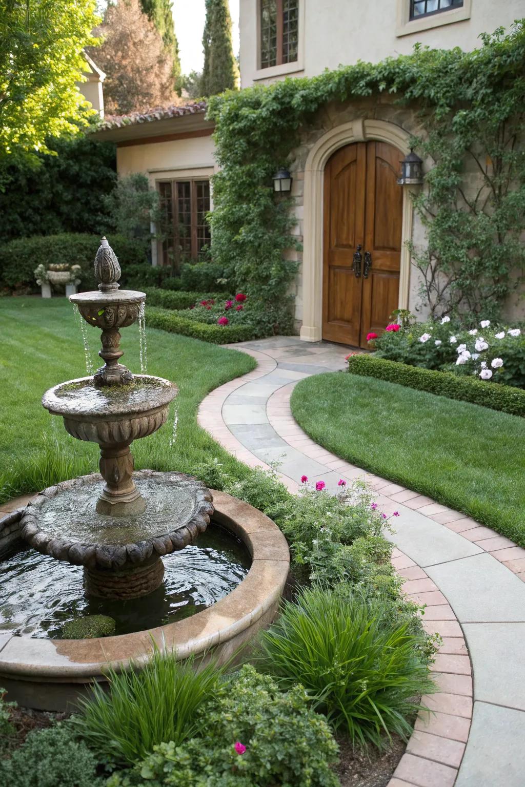 Introduce an astonishing aquatic element for calming ambiance.