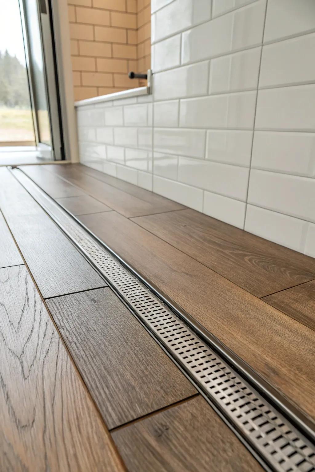 Polished look with steel.