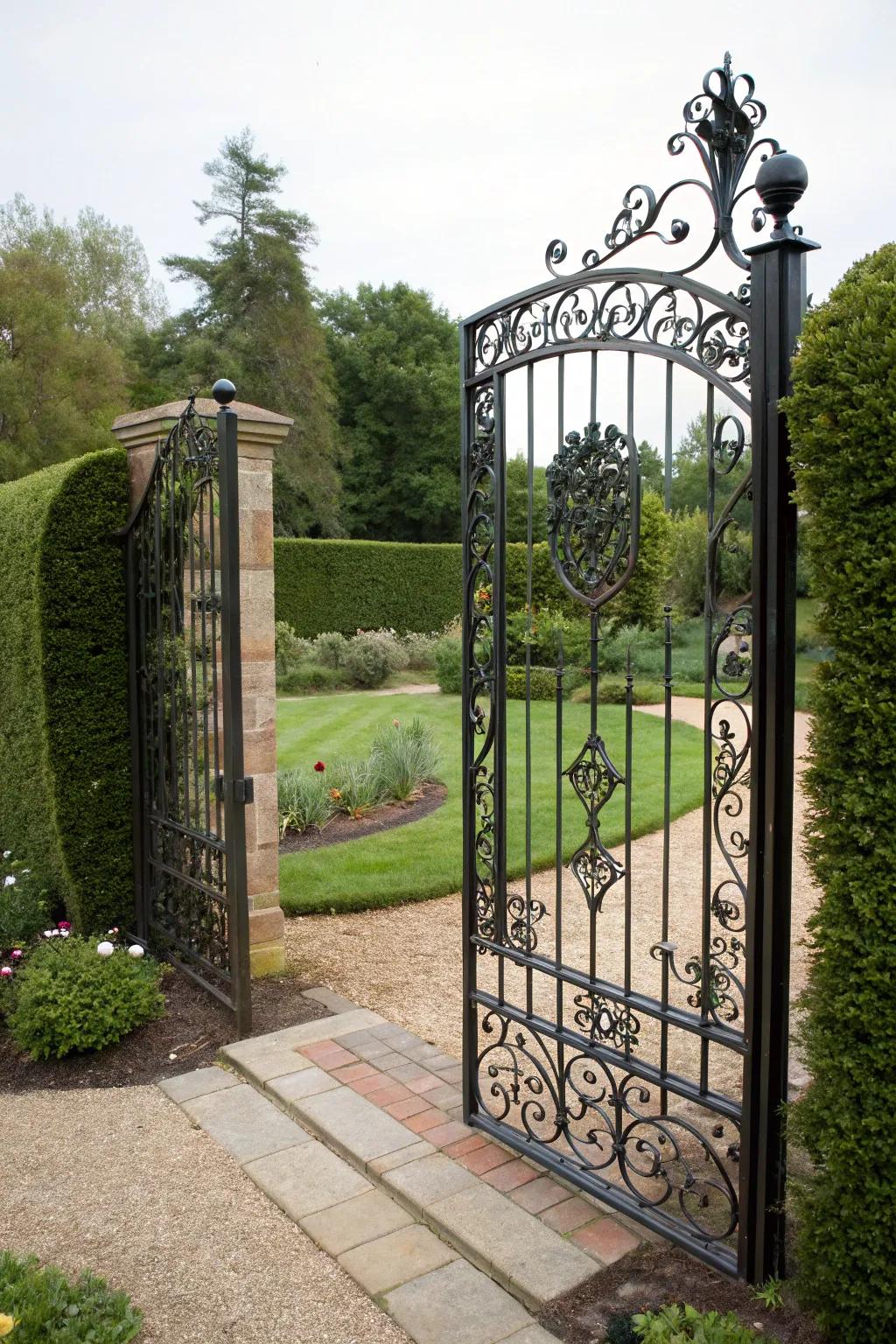 A bespoke gate offering a unique and personalized touch.
