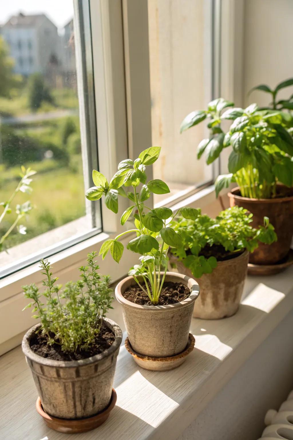 Enhance cocktails with a small plant set.