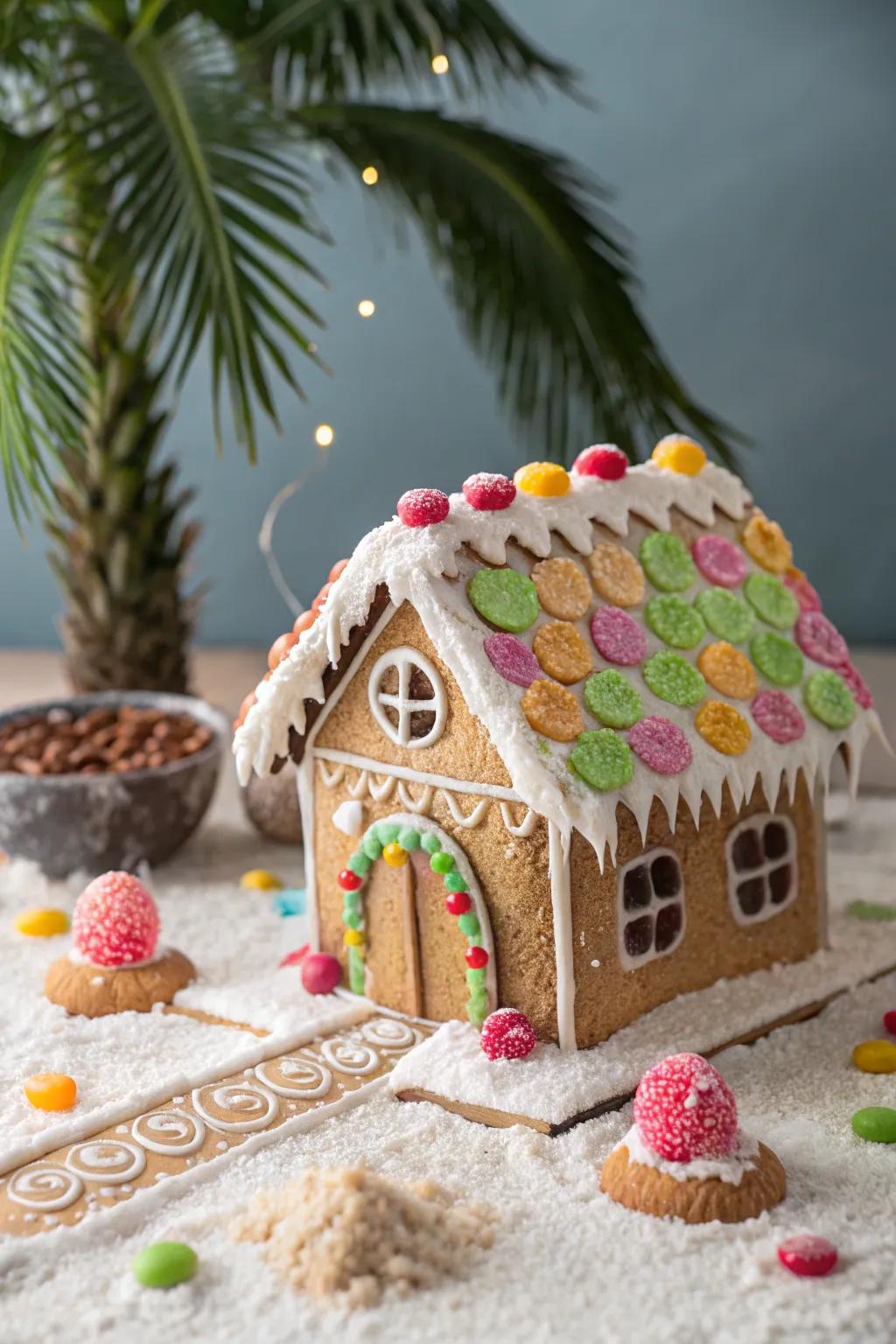 A tropical gingerbread eden awash with sunshine.
