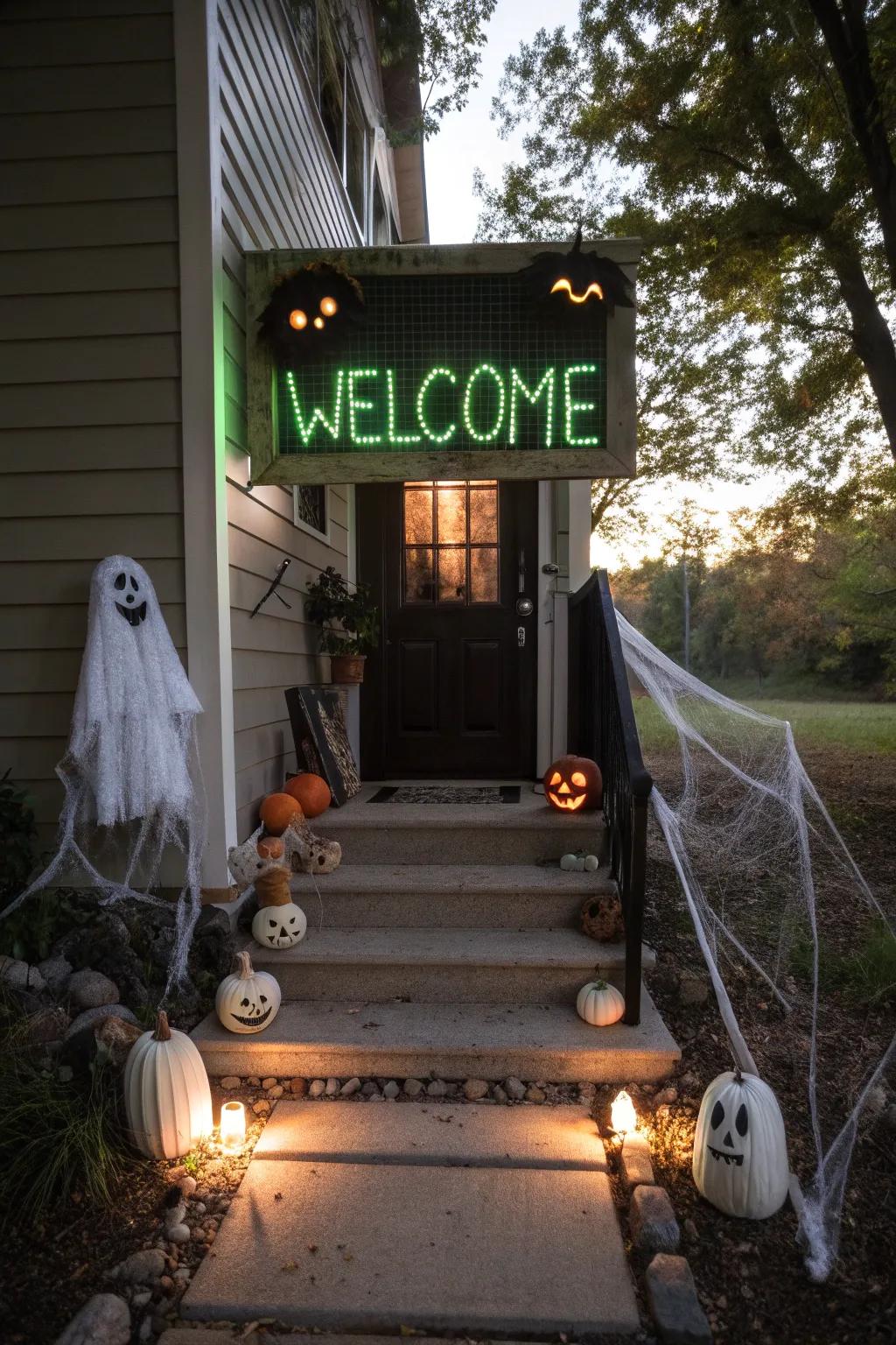 Invite guests into your haunted abode with style.