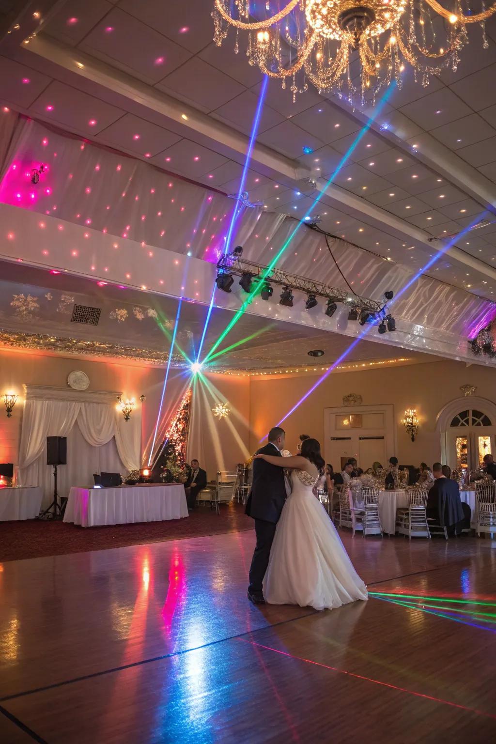 Ray illumination displays add excitement and drama.