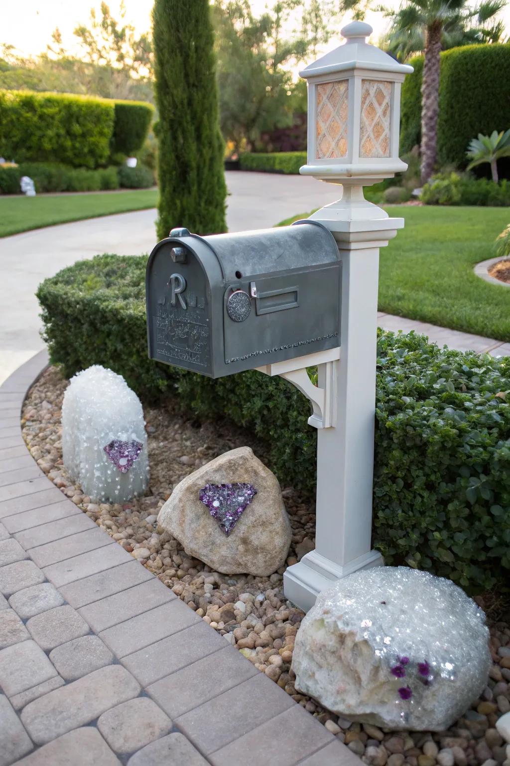 Geode rocks bring a dazzling sparkle to your landscape.