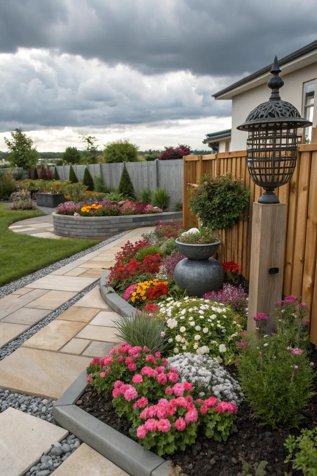A fusion of styles crafts a unique and personalized garden.