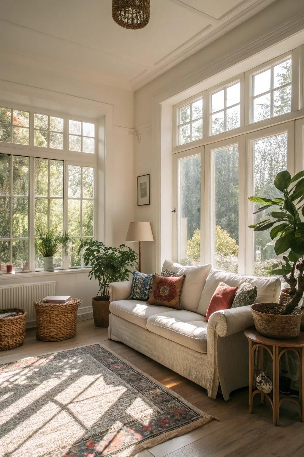 Natural light enlivens and enlarges spaces.
