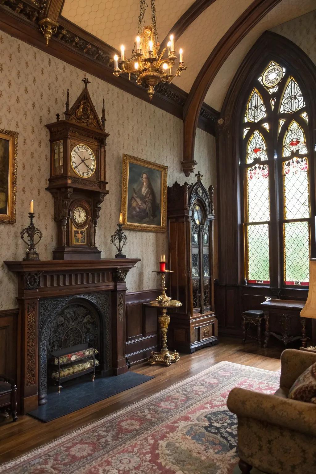Classic design accents inject old-world charm.