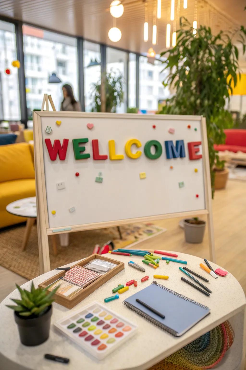 Encourage creativity with an interactive magnetic .