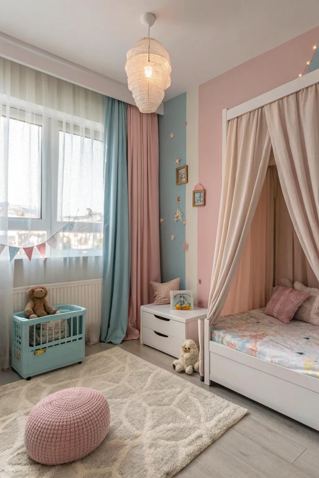 Soft tones create a serene and welcoming space for your little one.
