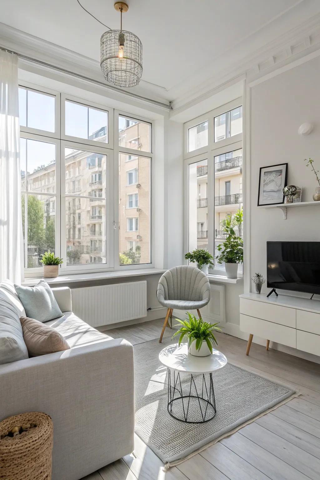 Light hues produce a soothing and roomy sensation.