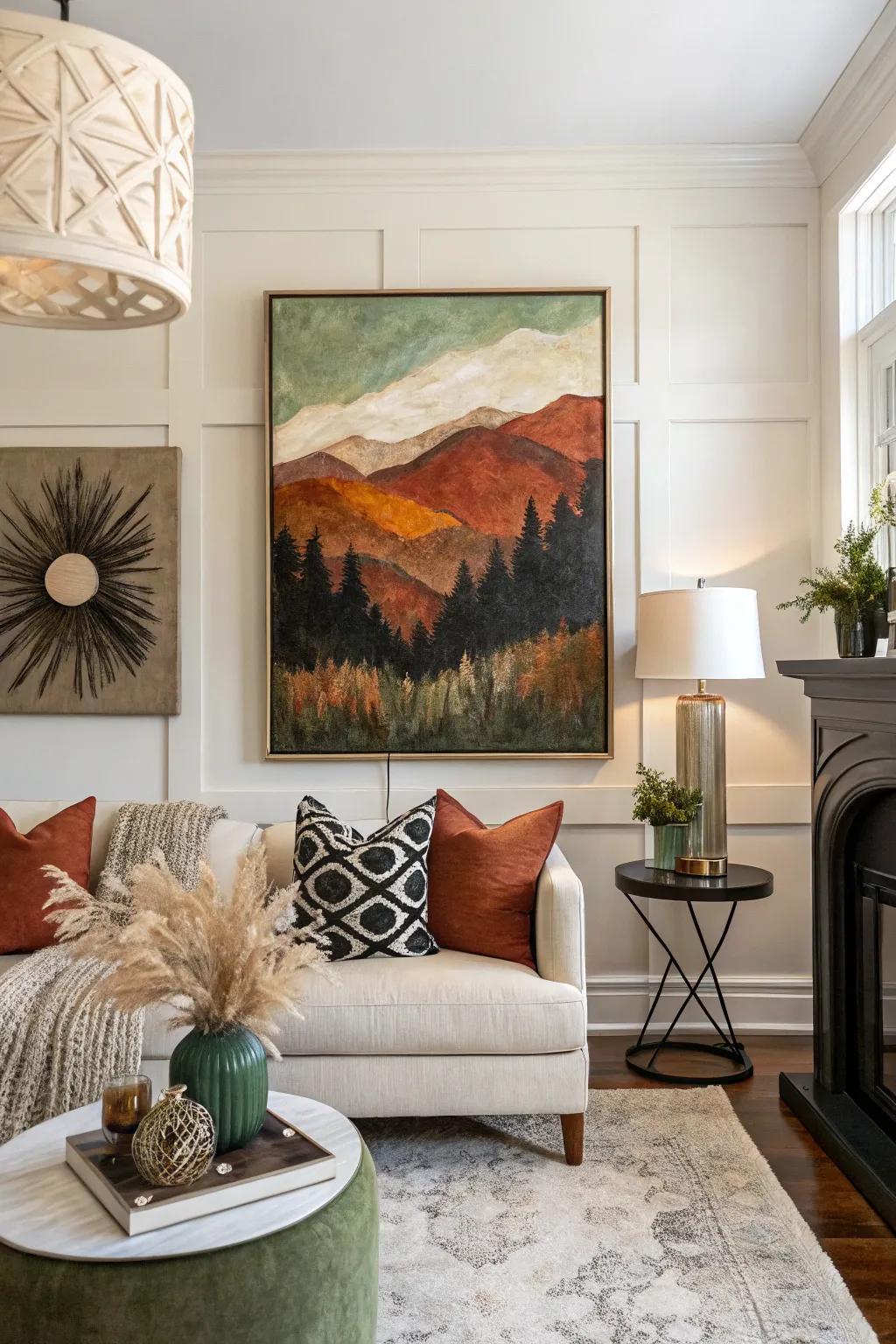 Natural tones and contrasting colors offer a balanced style.