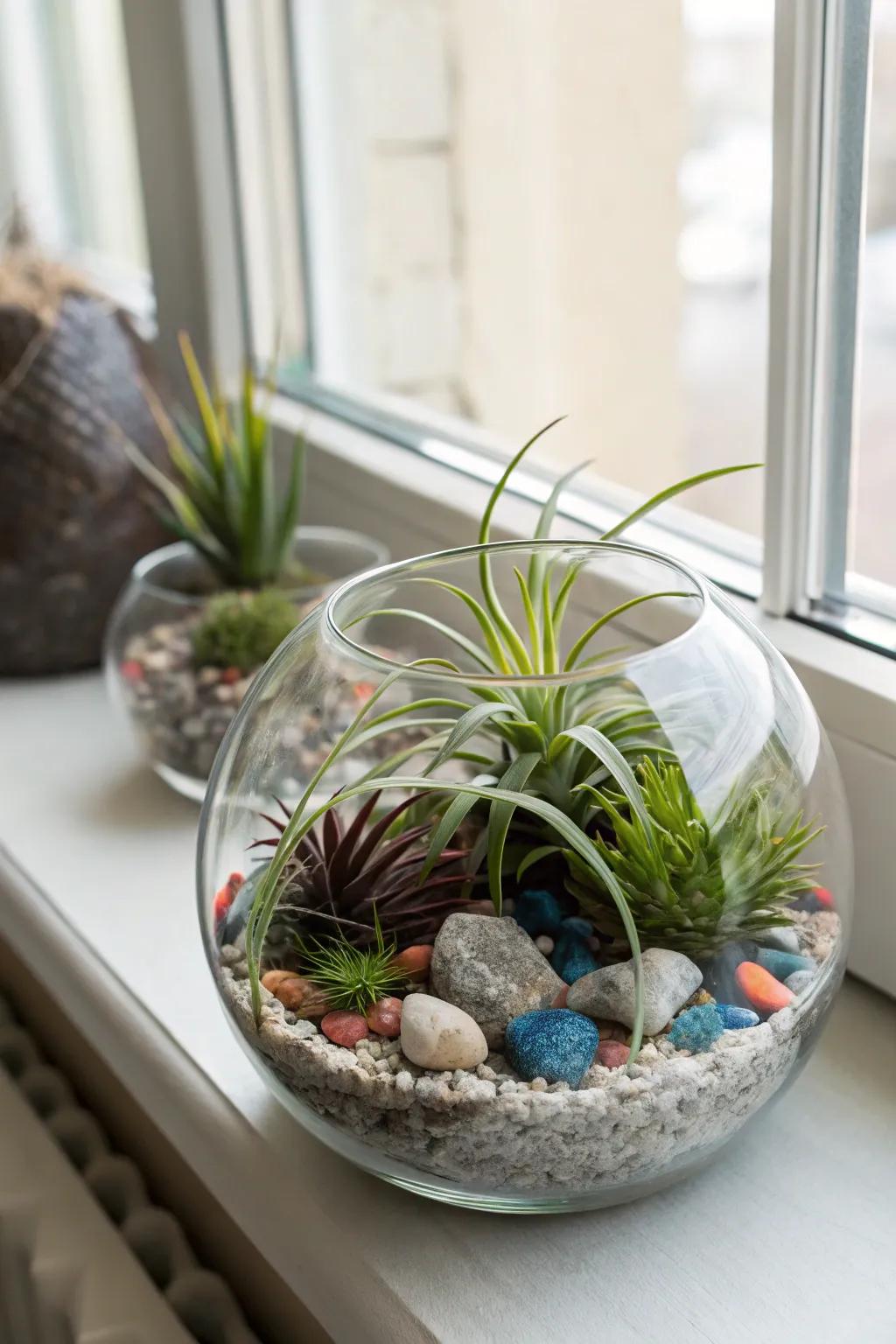 Terrariums fashion an enthralling home for air plants.
