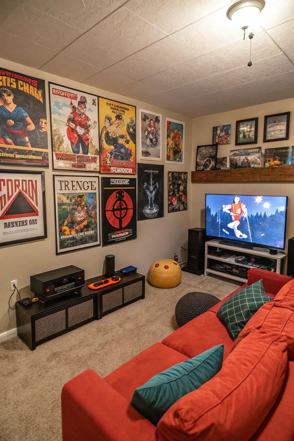 Themed decor introduces a personal element to your game room, crafting a space that distinctly represents you.