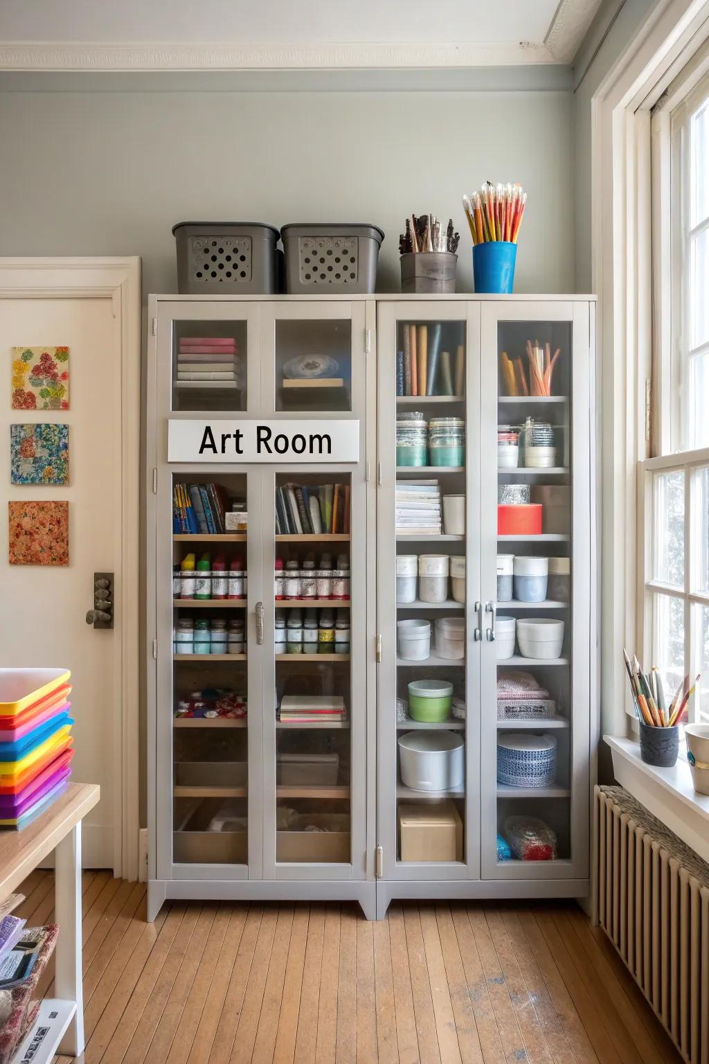 Keep your creative tools within reach with stylish storage options.