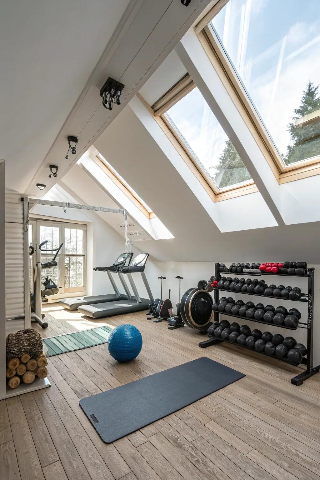 Natural light changes the feel of your home gym.