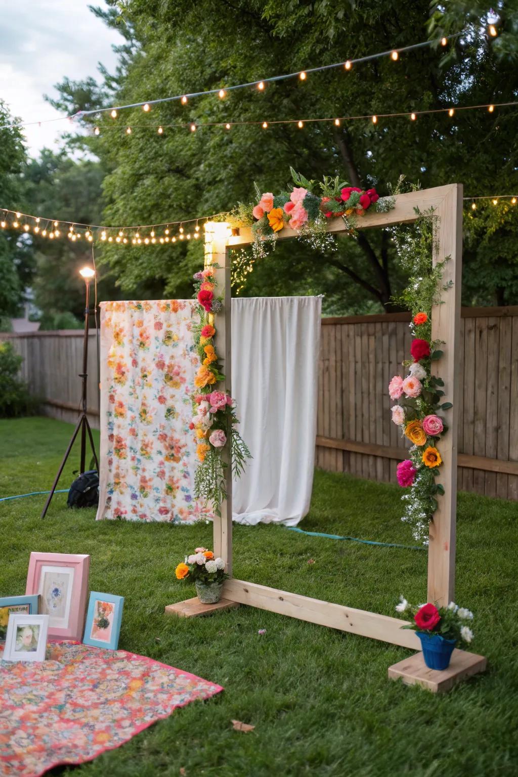 A stylish and enjoyable handcrafted snapshot corner ideal for preserving memories and capturing fun emotions.