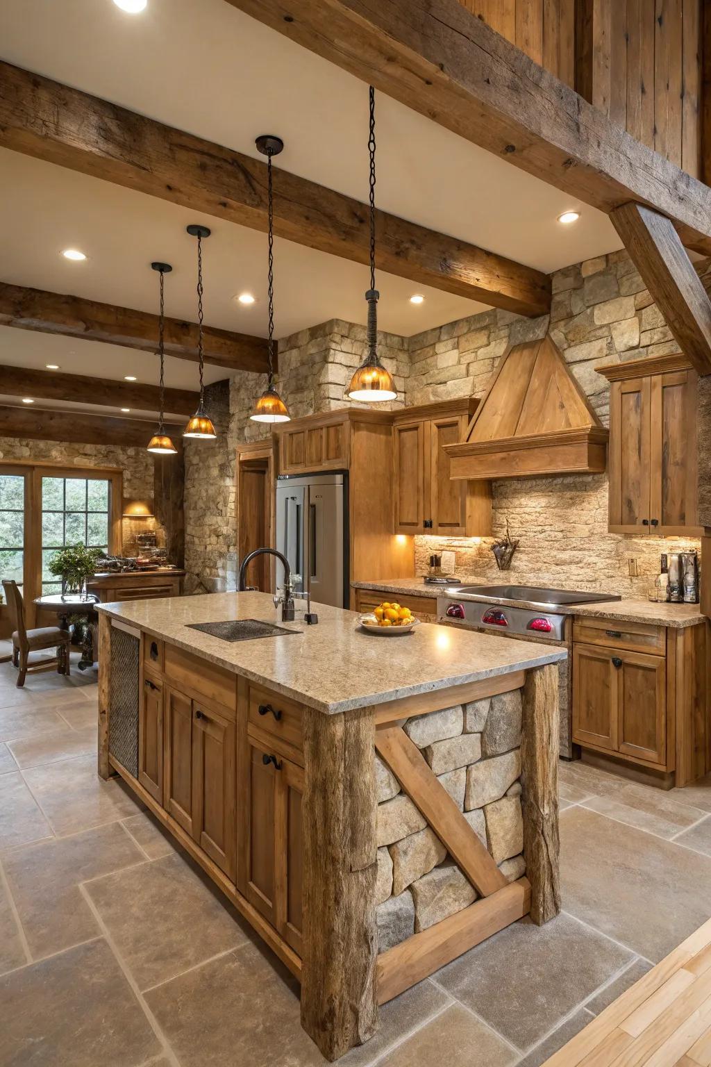 Natural materials such as wood and stone offer warmth and a sense of authenticity.