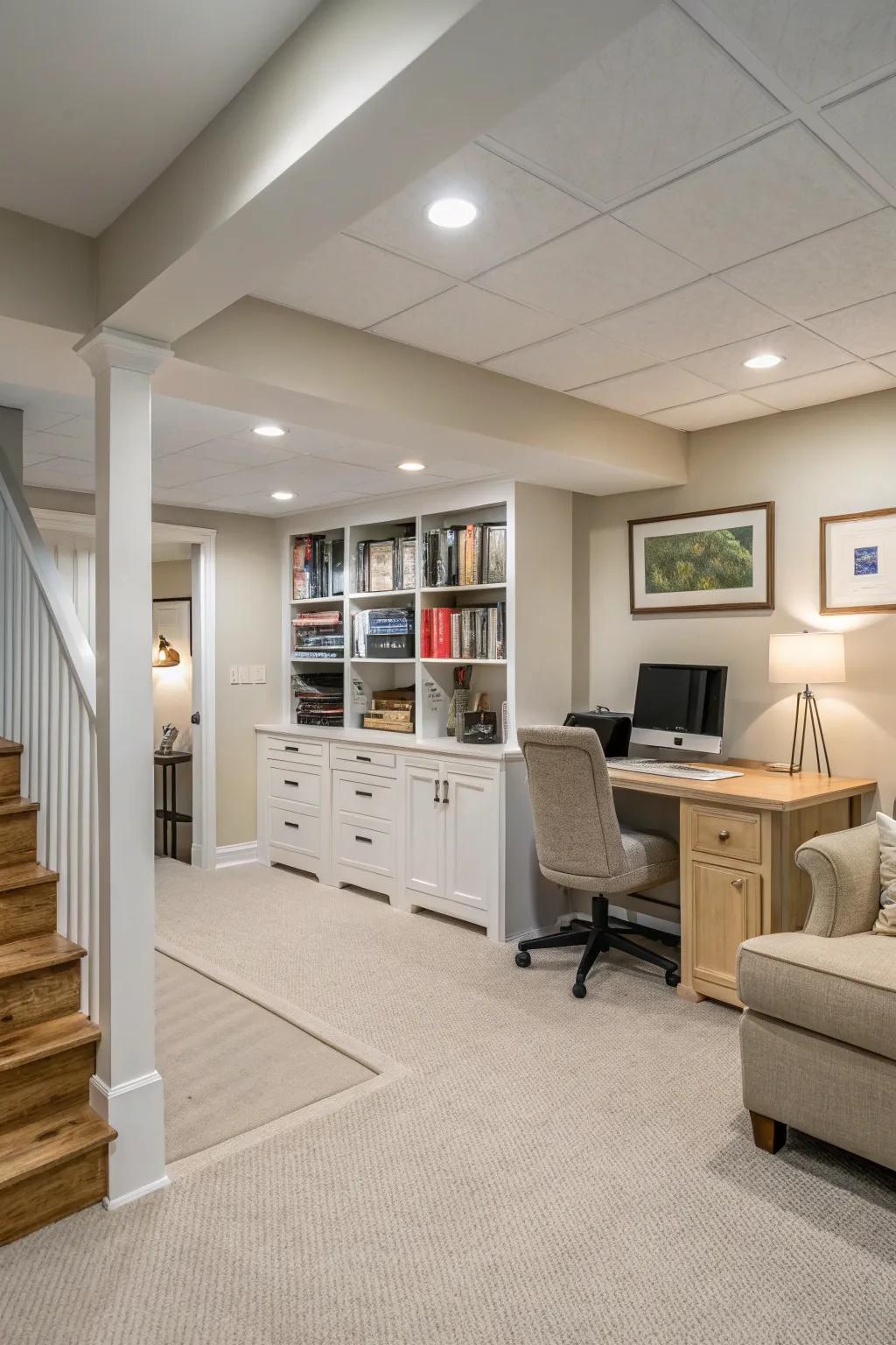 Light colors have the magic to transform a windowless room into a vibrant and inviting space.