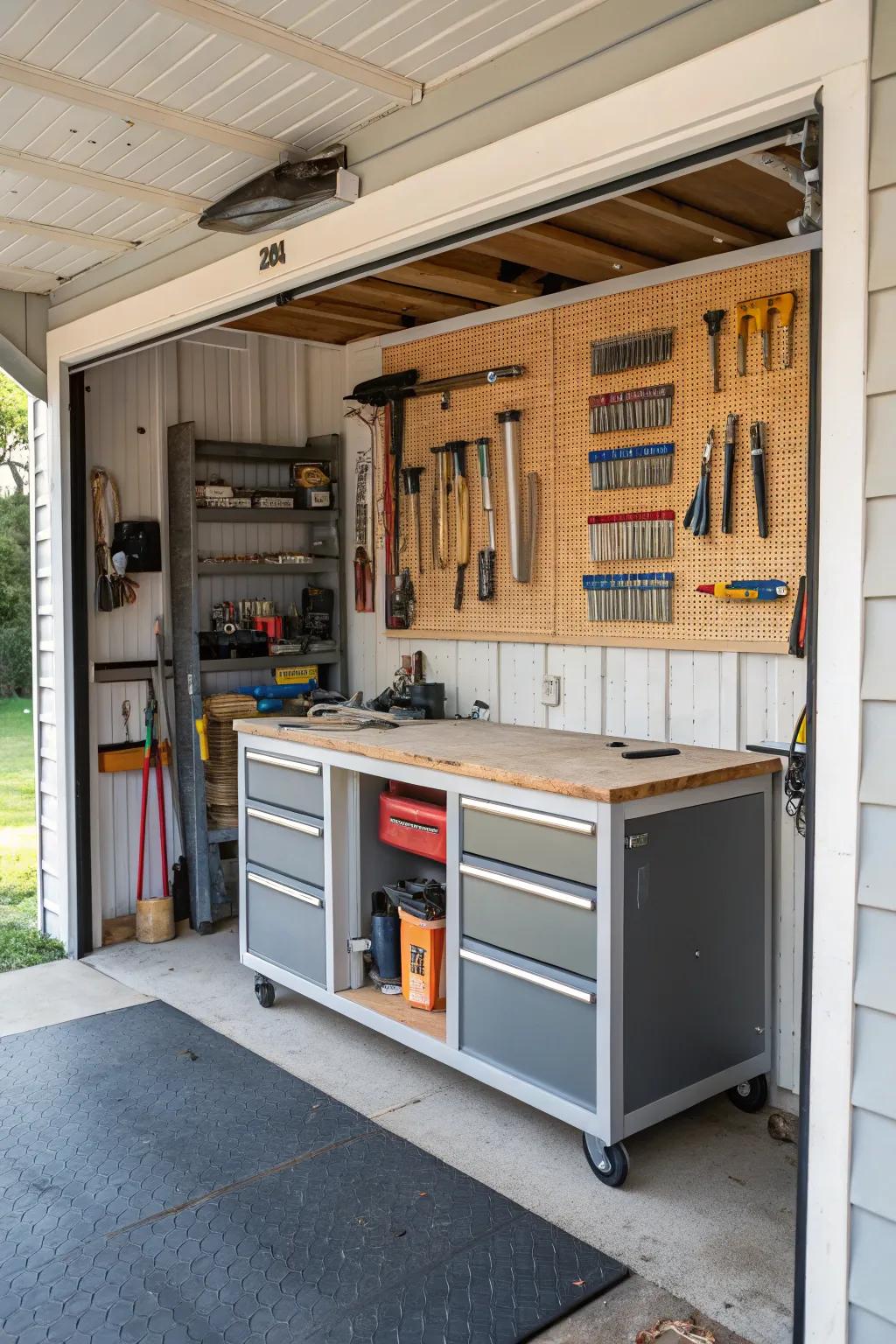 A flexible workshop space that's ideal for beachside projects.