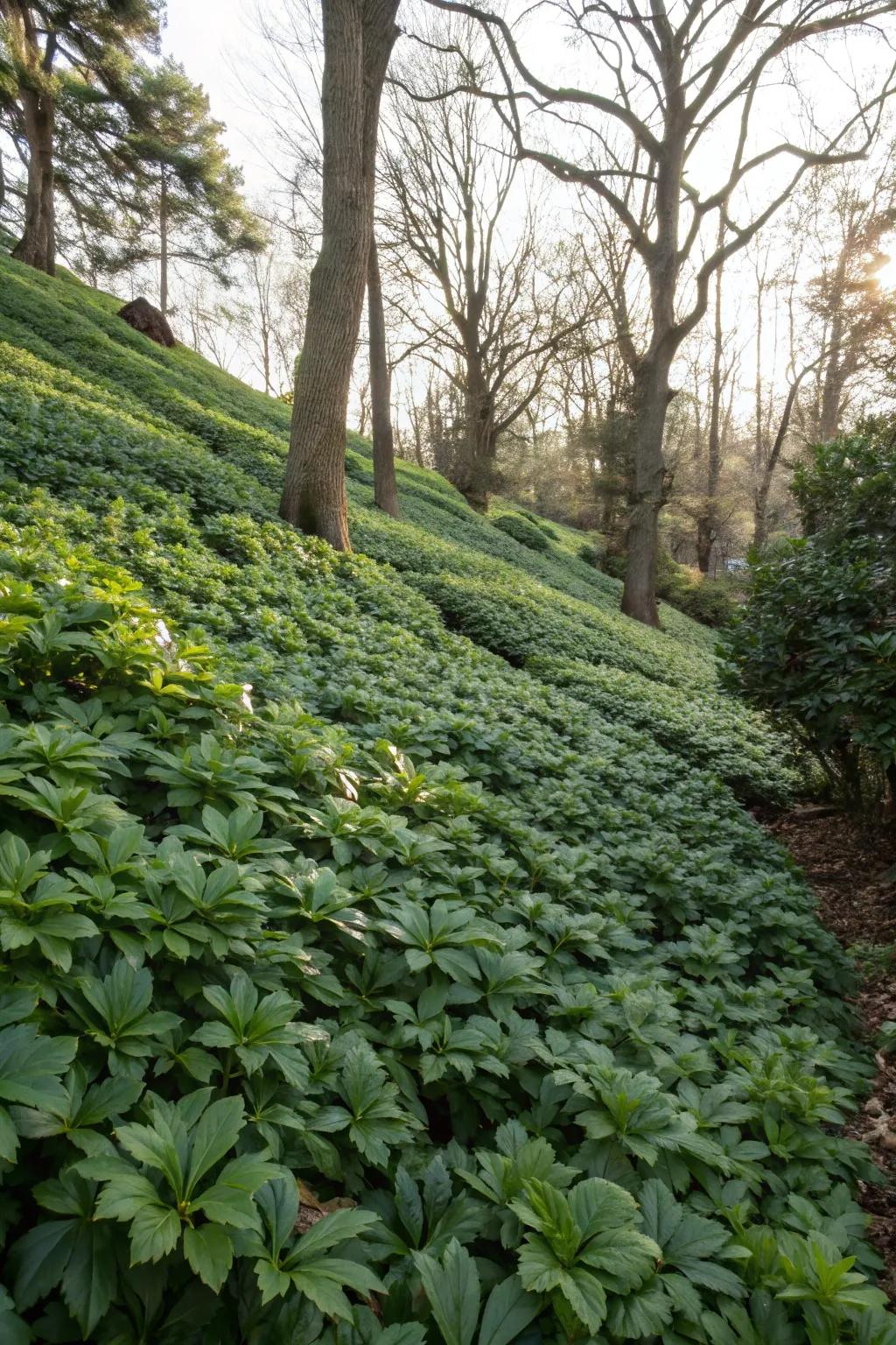 Evergreen Mat ensures hillsides stay green throughout the seasons.