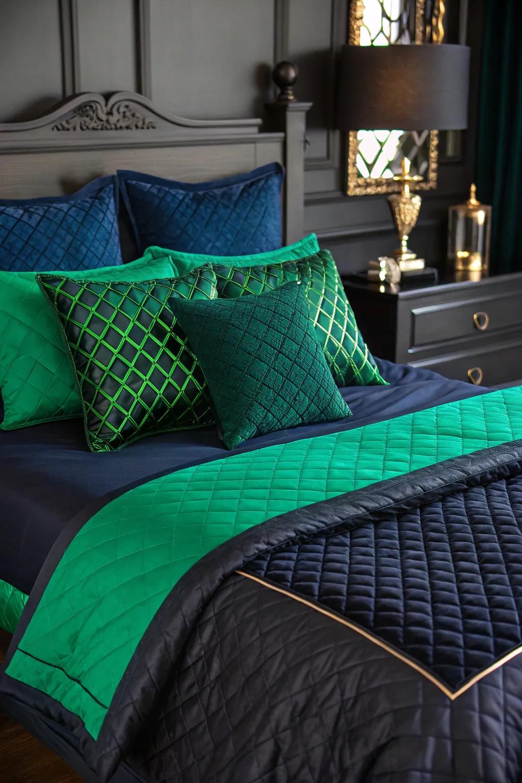 Crafting contrast using striking shades.