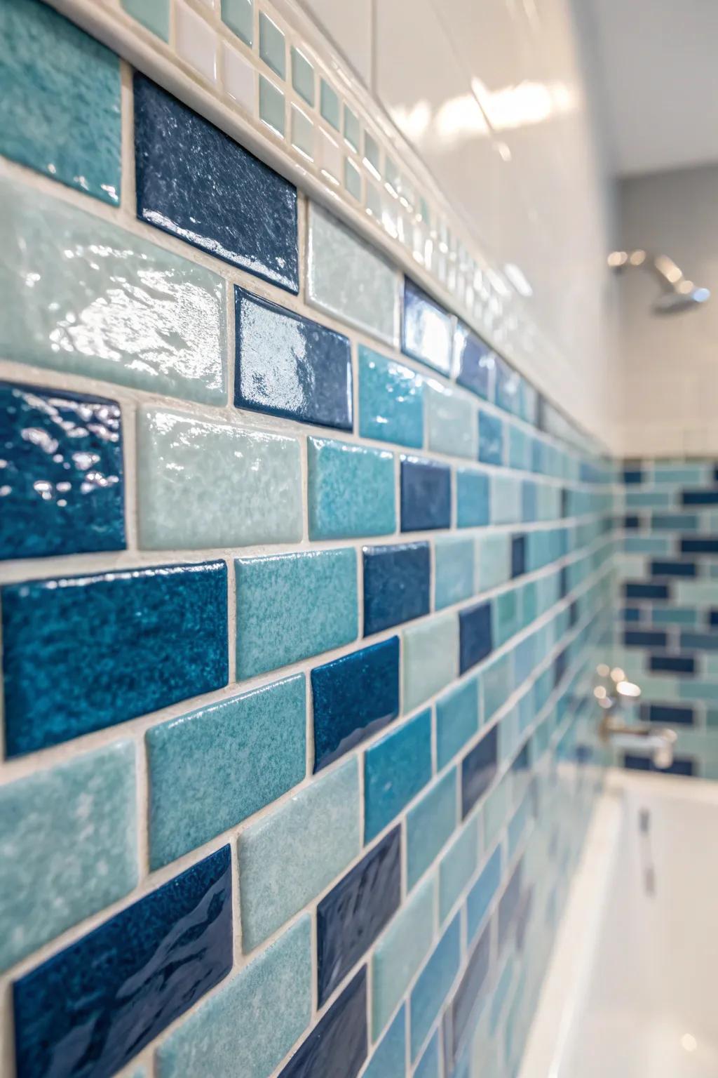 Structured tiles enhance profundity and fascination to your bathroom layout.