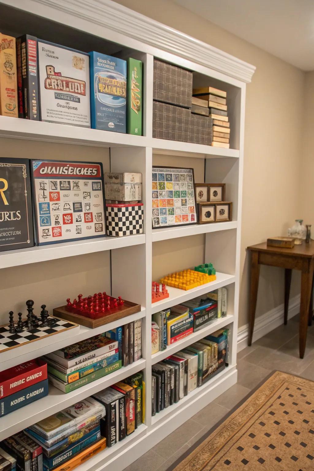 Arrange and exhibit your board games with streamlined shelving answers.