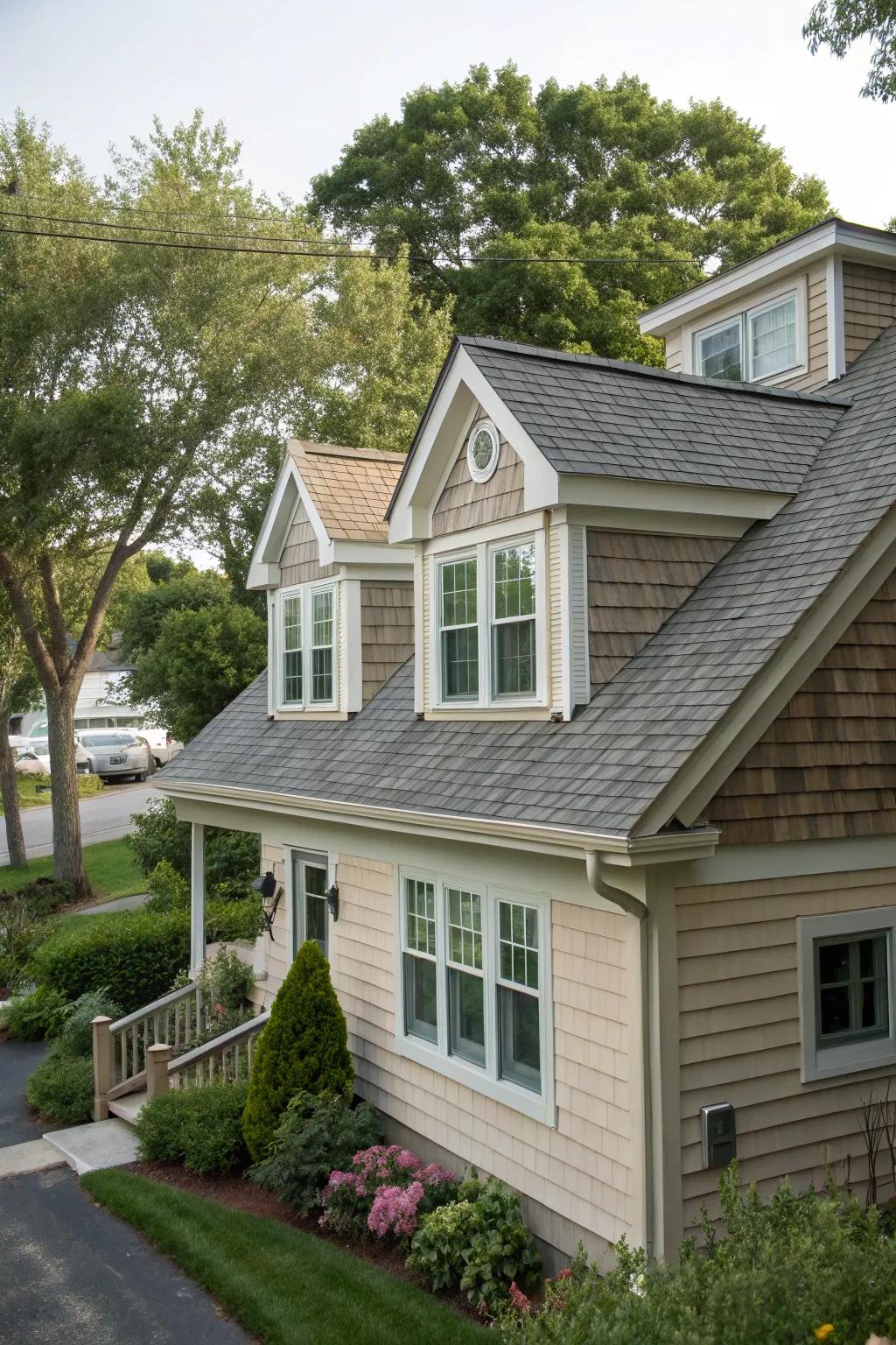 Protruding window extension with captivating architectural details