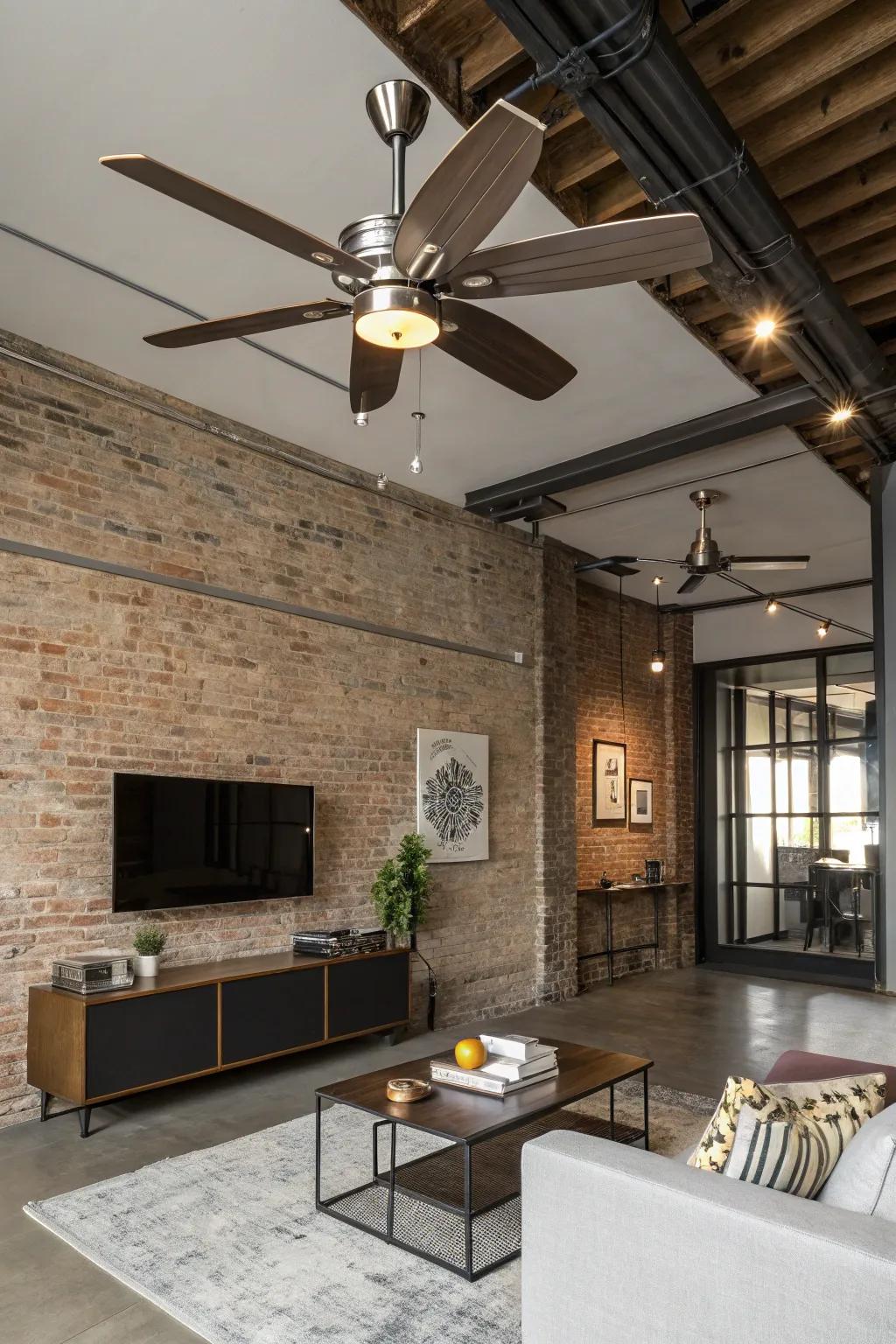 Add a modern edge with a metallic air circulator.
