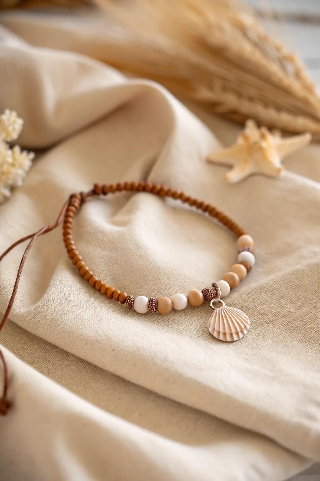 Embrace simplicity and charm with this unique clay bead bracelet.