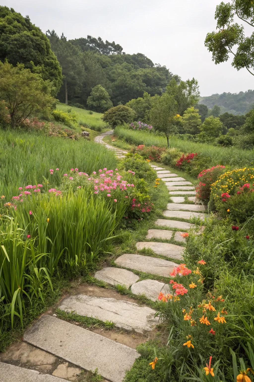 Welcome wanderers with appealing stone-like pathways.
