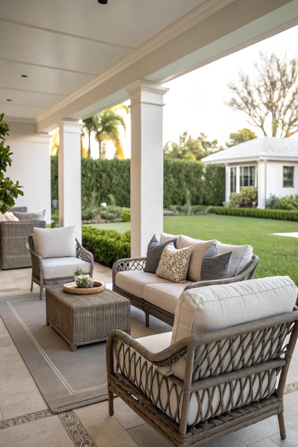Elegant seating creates a perfect outdoor escape.