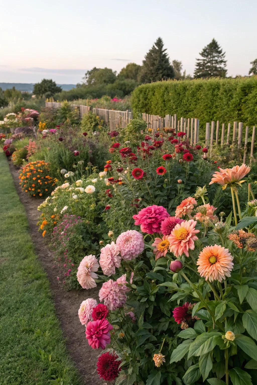 A lively blend of asters and other garden favorites.
