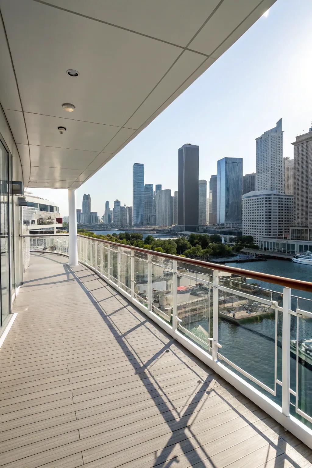 Chic barriers bringing a contemporary feel to your deck.