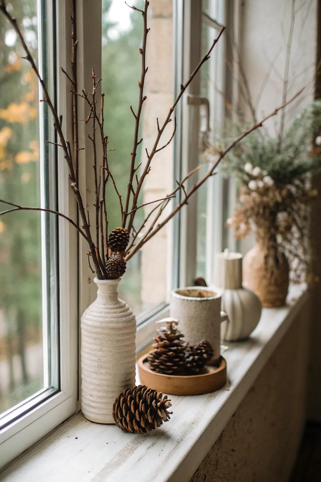 Natural inclusions fashion a countryside allure, bridging interior and exterior atmospheres.