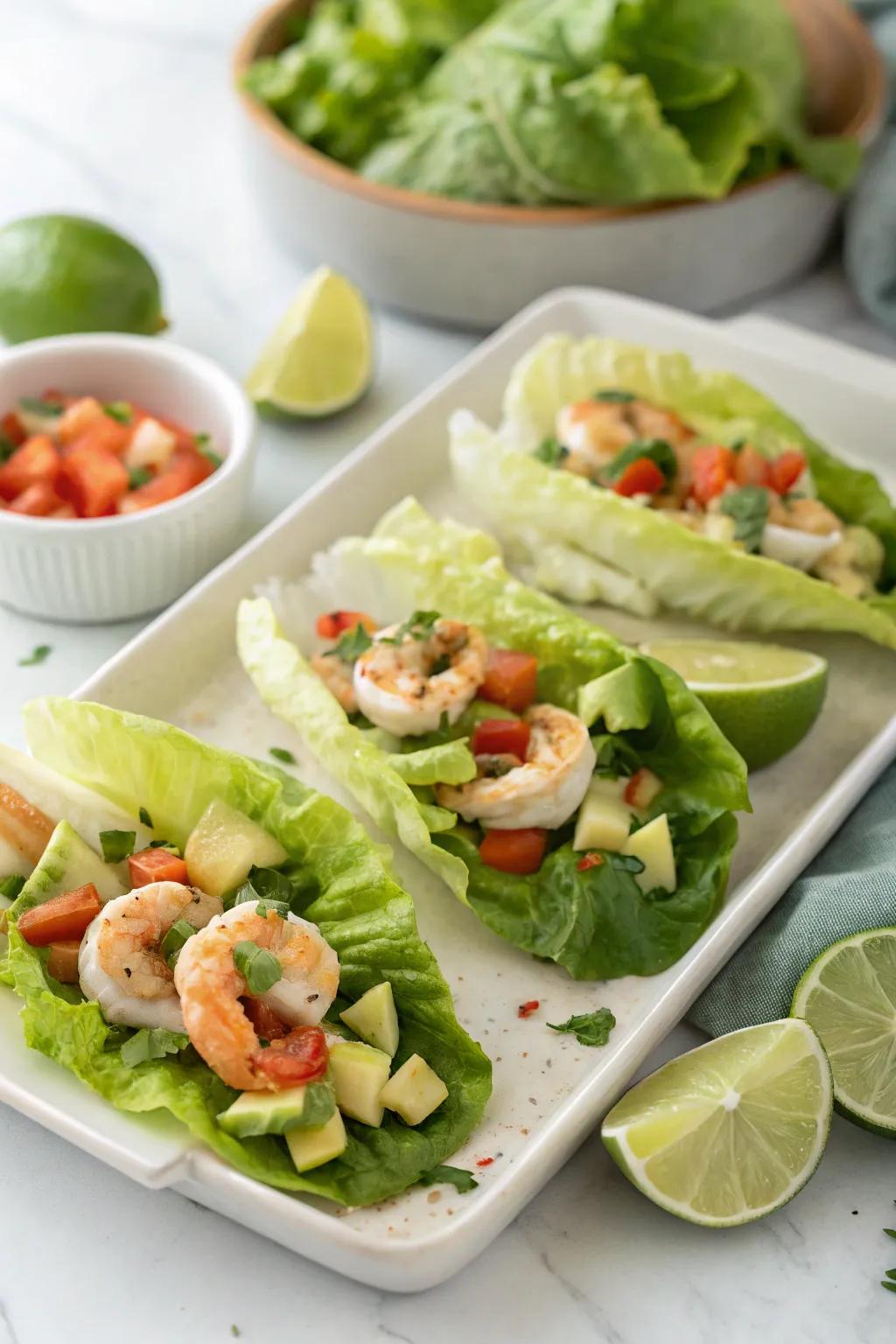 Light and revitalizing, these prawn and fruit wraps are ideal for summer.