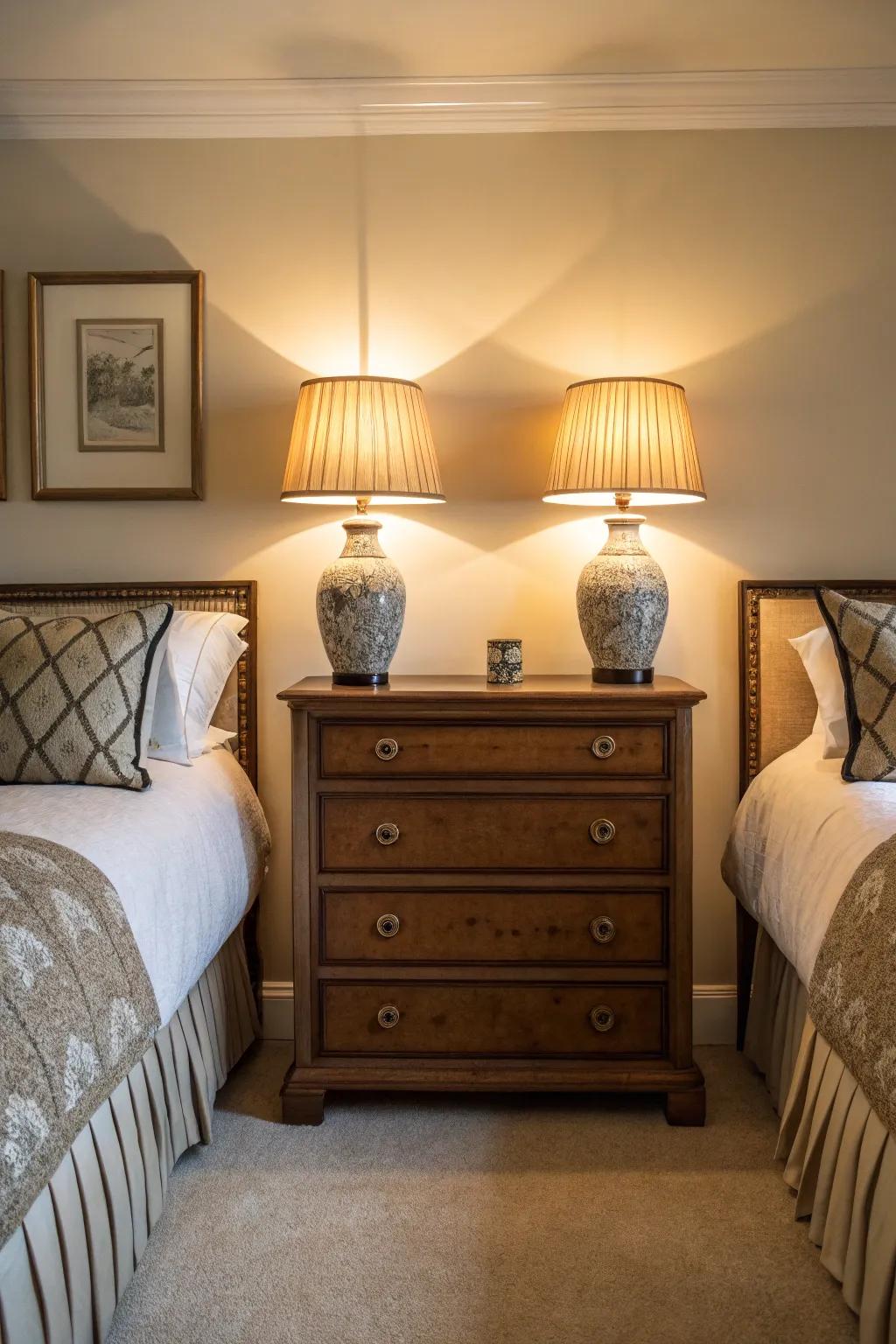 Symmetrical decor instills equilibrium in your area.