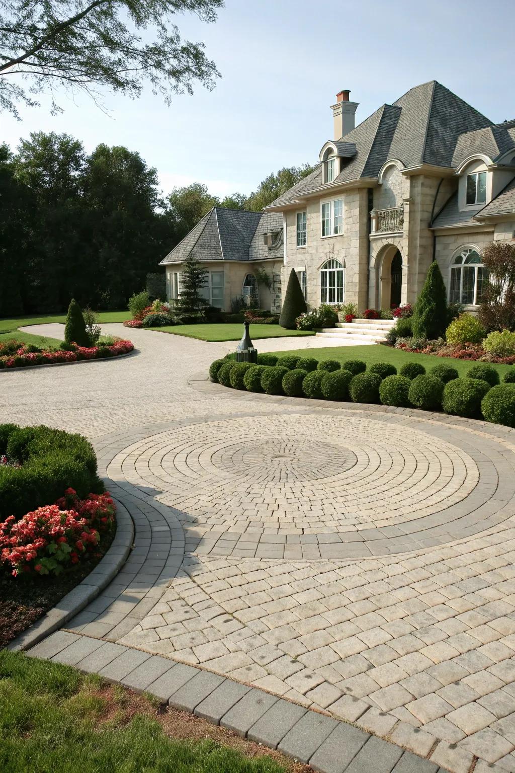 Circular patterns fashion a spectacular and appealing entrance.
