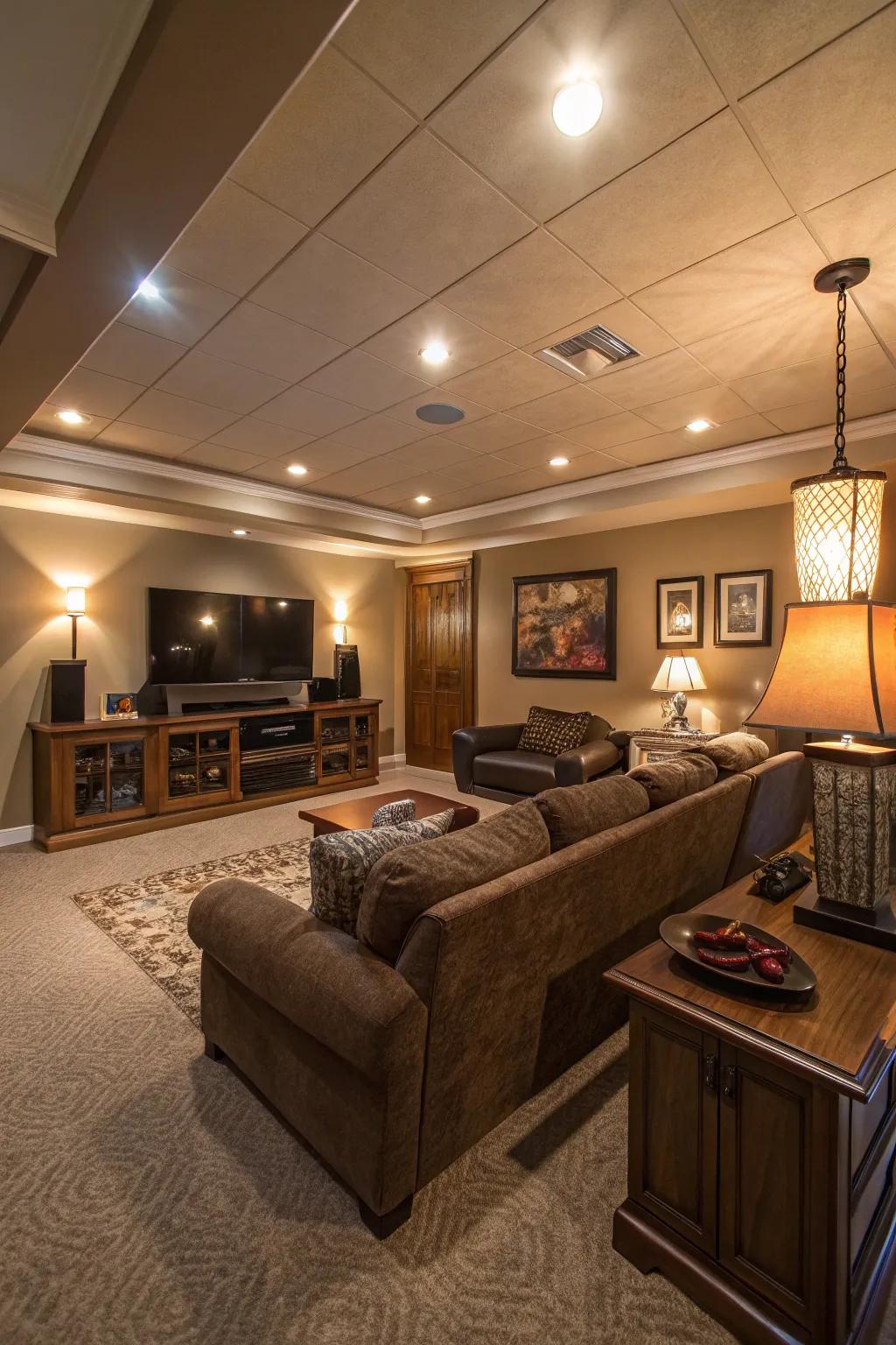 Lighting that effortlessly transforms the room’s atmosphere.