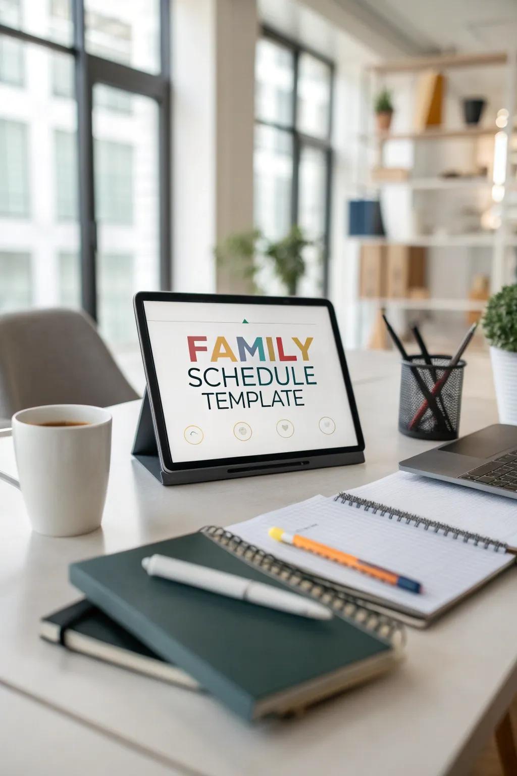 Digital templates provide a contemporary approach to family coordination.