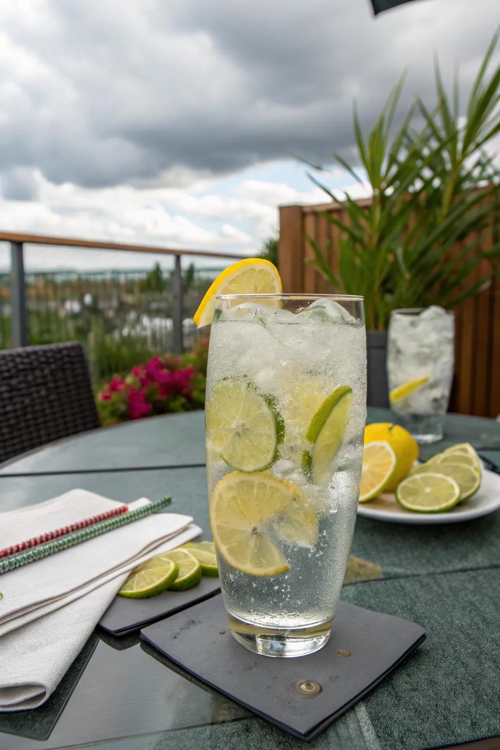 Citrus-infused ice for a vibrant and refreshing experience.