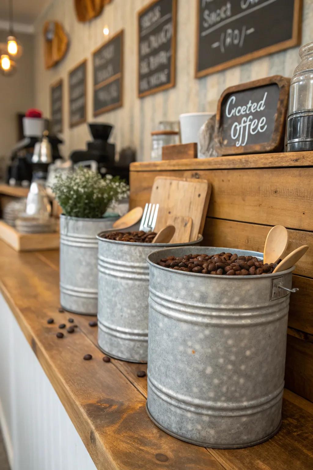 Weathered details for a rustic feel.