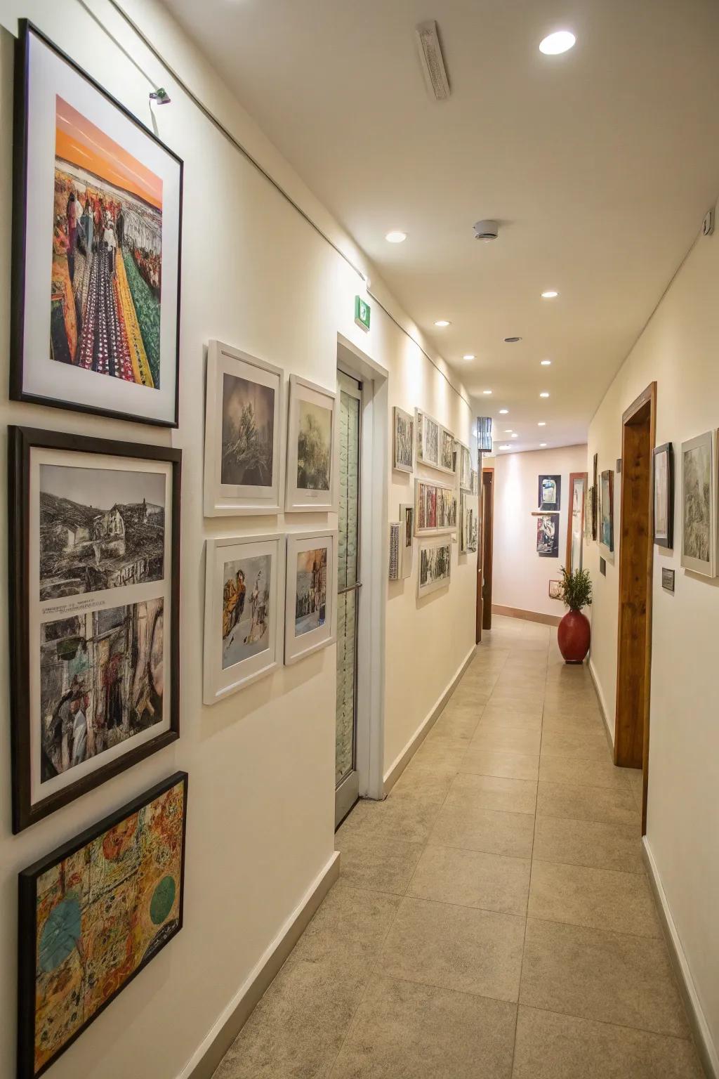 An artistic wall introduces character and flair to personalize any area.
