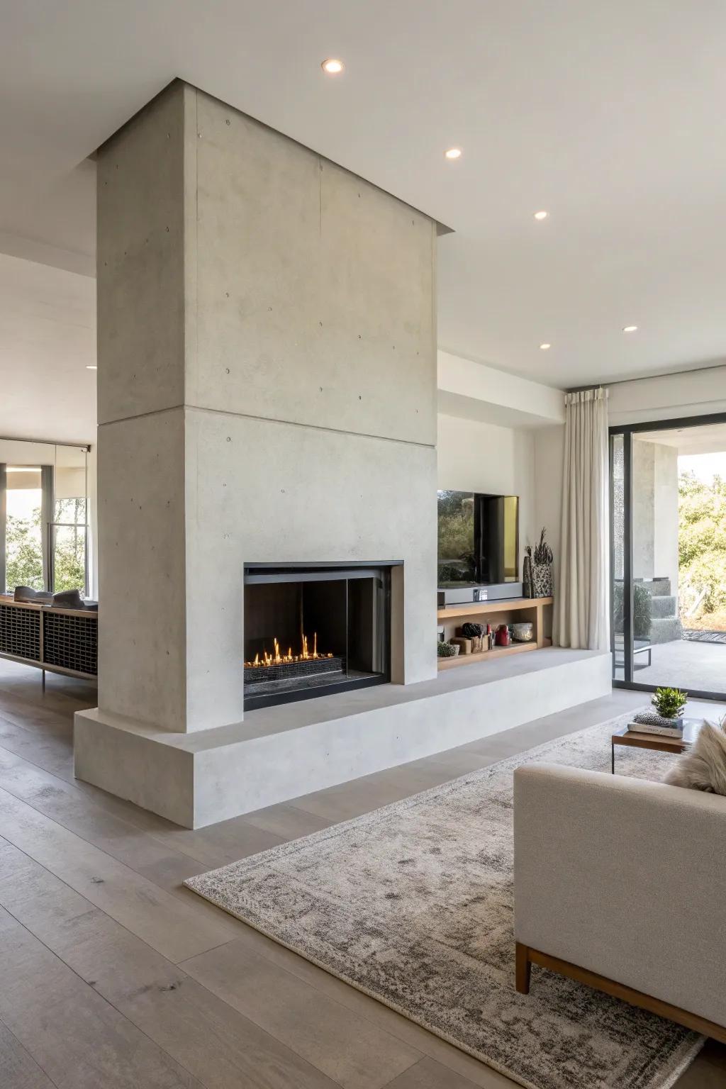 Embrace simplicity with a minimalist fireplace design.